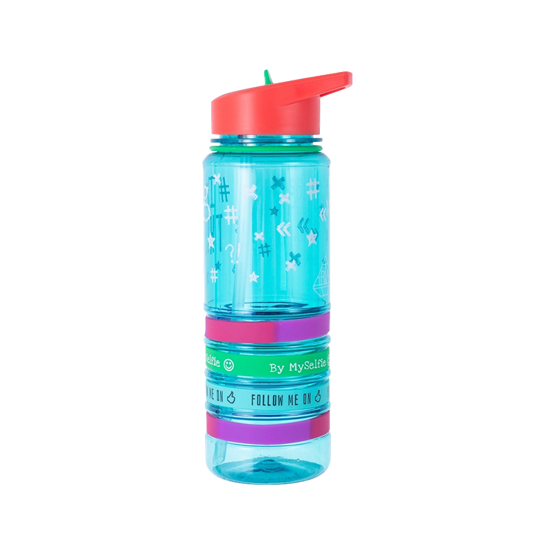 Four-Ribbed Water Bottle With Silicone Ring 9074L 700ml