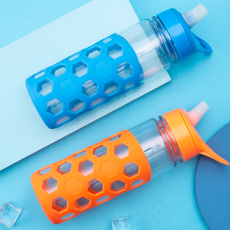 Silicone Sleeve Plastic Water Bottle 1597A