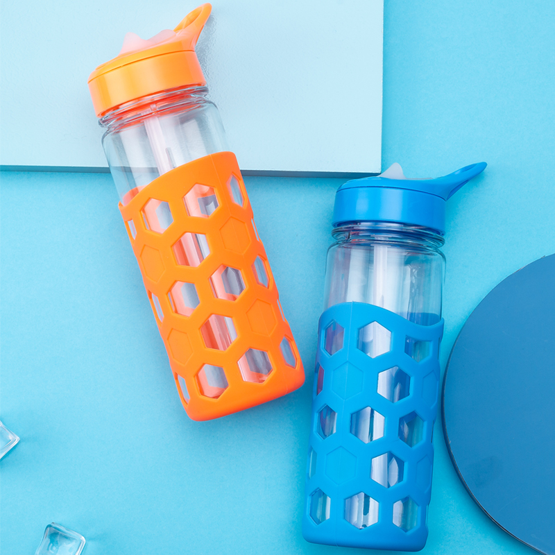 Silicone Sleeve Plastic Water Bottle 1597A