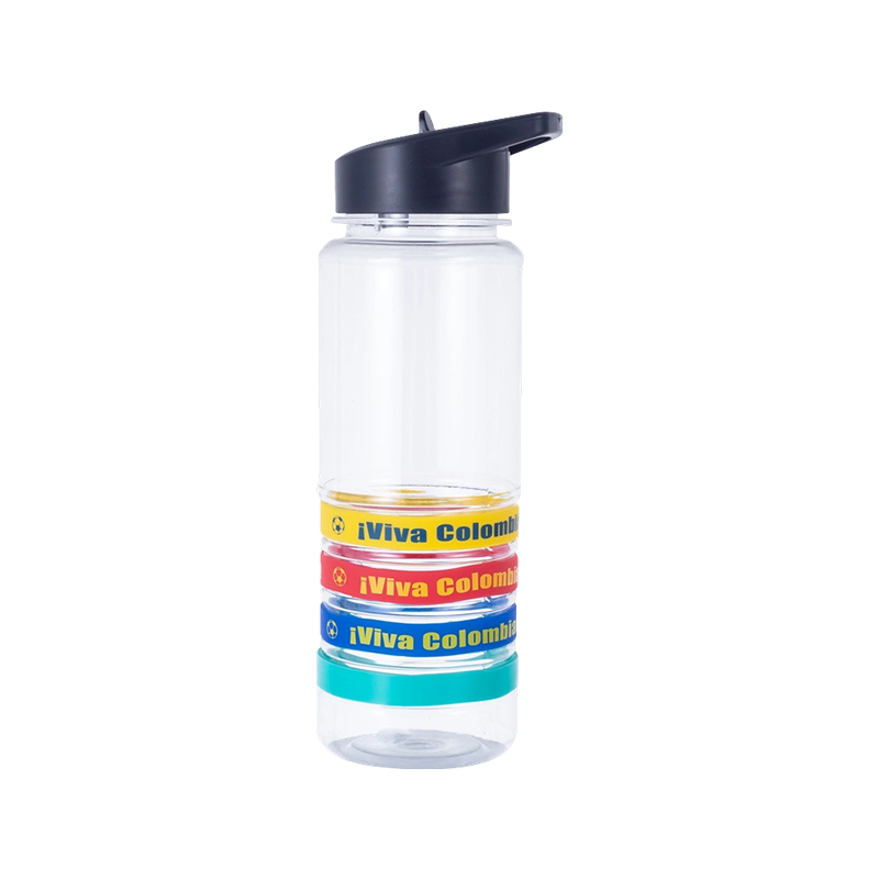 Four-Ribbed Water Bottle With Silicone Ring 9074L 700ml