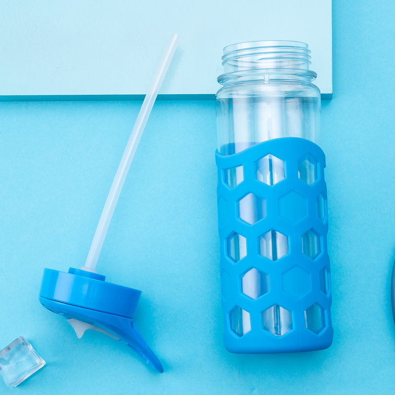 Silicone Sleeve Plastic Water Bottle 1597A