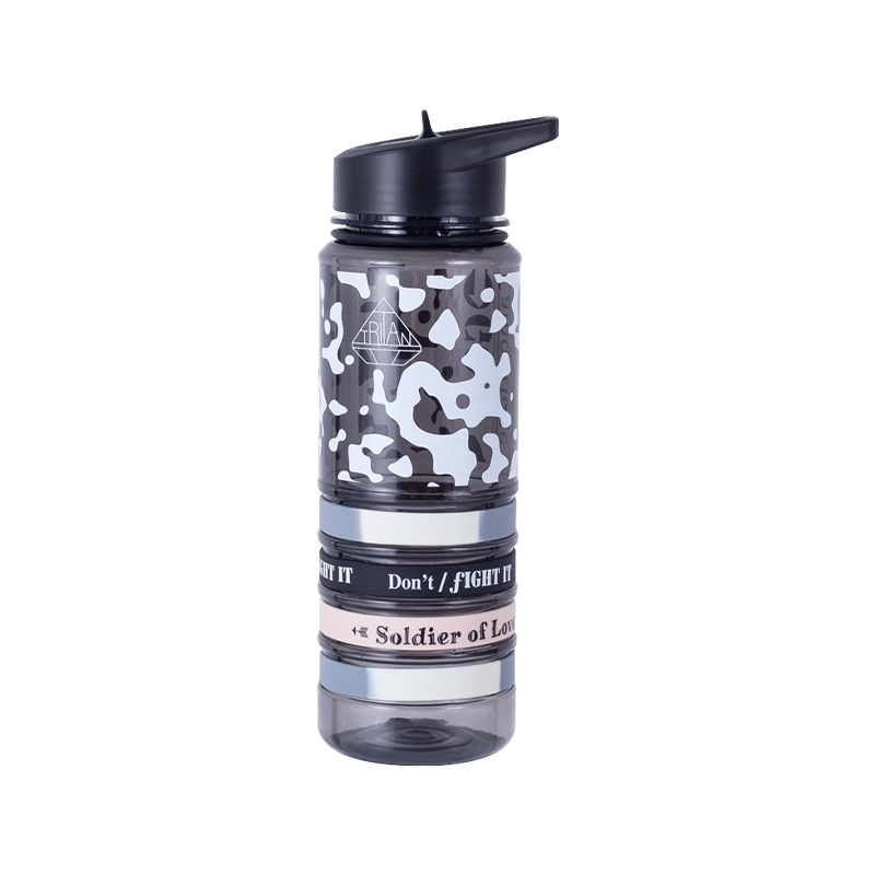 Four-Ribbed Water Bottle With Silicone Ring 9074L 700ml