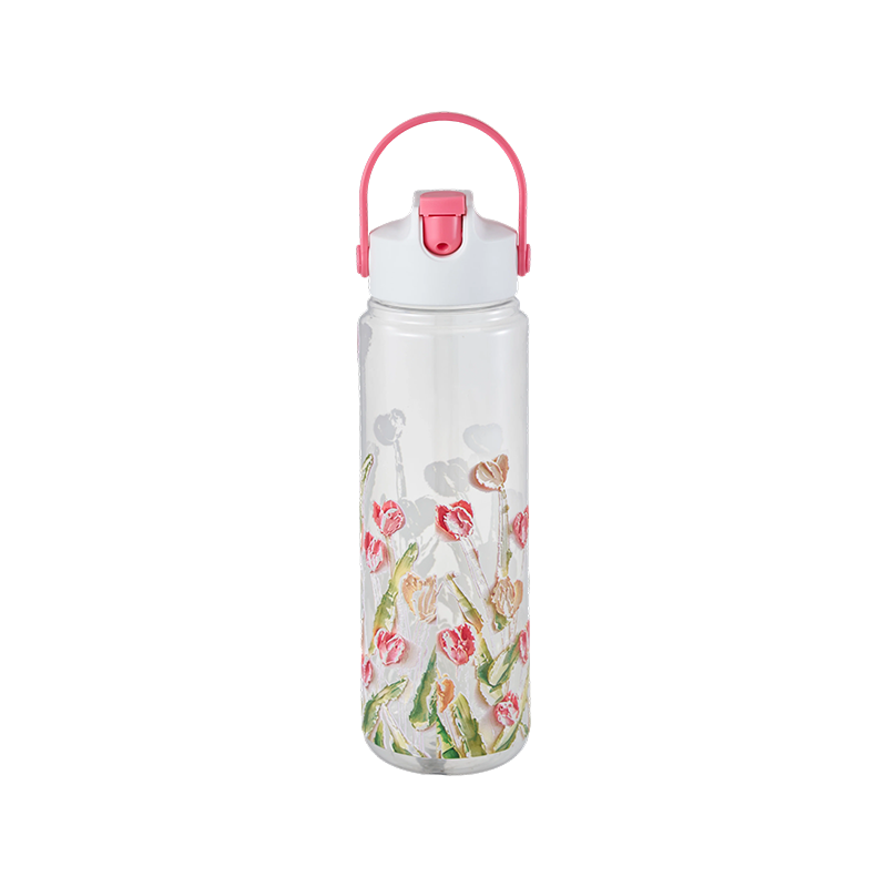 Sliding Lid Plastic Water Bottle
