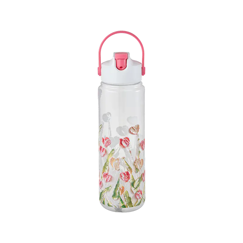 Sliding Lid Plastic Water Bottle